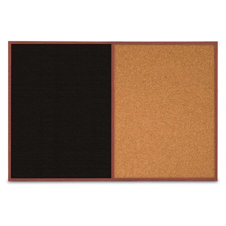 United Visual Products Slim Style Indoor Enclosed Corkboard, 42 UVRDS42SBH-BRONZE-CORK